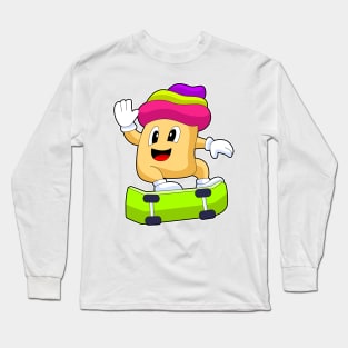 Cupcake Skater Skateboard Long Sleeve T-Shirt